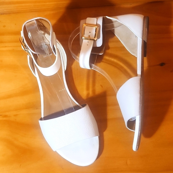 Chloé Cream Leather Ankle Strap Flats - Picture 10 of 14